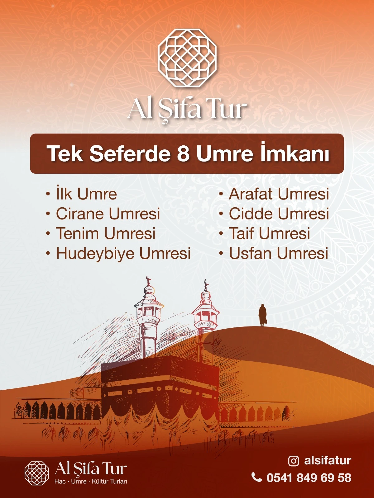 Cirane Umresi Tenim Umresi Hudeybiye Umresi, Arafat Umresi, Cidde Umresi, taif Umresi,usfan Umresi